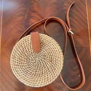 Sole Society Rattan Crossbody Purse, Adjustable Strap